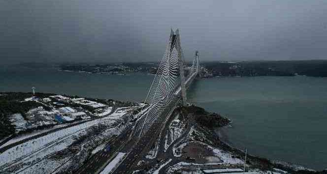 İstanbul Boğazı'ndan kar manzarası